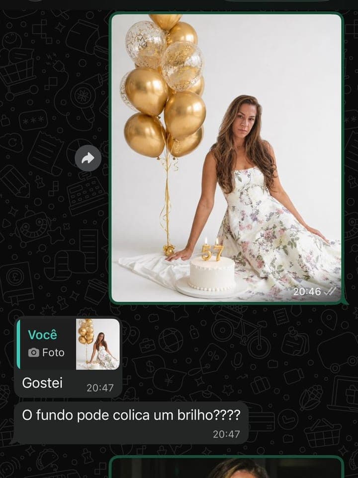 Cliente pede uma variação de fundo e aprova o resultado
